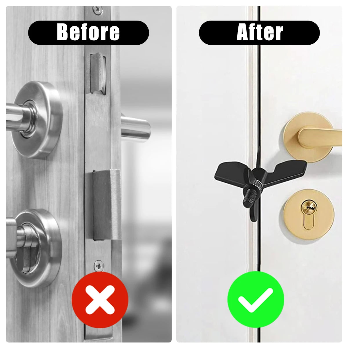 1/2/4Pcs Portable Door Lock Privacy Extra Security Lock anti Theft Travel inside Door Locker for Traveling Home Bedroom Apartmen